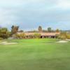 A view of the finishing hole and the clubhouse at San Juan Hills Golf Club
