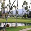 A view over a pond at Omni Rancho Las Palmas Resort.