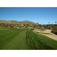 The look off the tee on the par-4 11th at The Bridges Golf Club appears more intimidating than it is. 