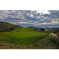 A nice view of the sky above the third green at Tierra Rejada Golf Club.