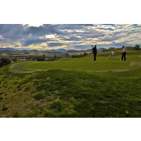 Golfers find the green on the 17th hole at Tierra Rejada Golf Club.