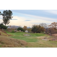 The seventh hole at Carlton Oaks Golf Club is one long and tough par 3.